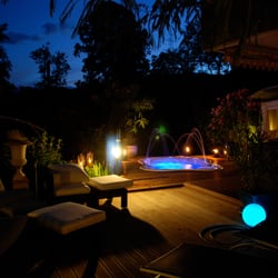 Dimension One Spas of San Diego - Amore Bay in beautiful backyard setting.