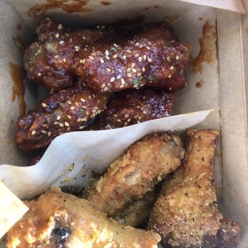 Seoulside Wings - K Sauce (top) Lemon Pepper (bottom) - Food Trucks Near Me