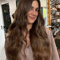 The Collective Salon - Rich brunette transformation 24" extensions for seamless length, fullness & natural dimension. By @Brianna