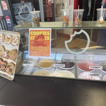 Alibi Cookies - Cookie and ice cream display - Desserts Near Me - Fairview Heights, Illinois