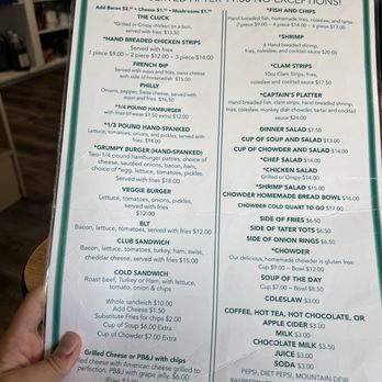 Grumpy's Cafe - Menu - Desserts Near Me - Rockaway Beach, Oregon