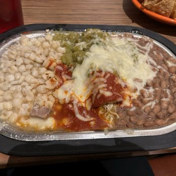 Tomasita's - Mexican Lite Plate (enchilada) - New Mexican Cuisine Near Me - Santa Fe, New Mexico