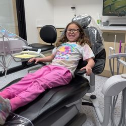 Bloom Pediatric Dentistry - About to get a filling from Dr Nelson and all smiles