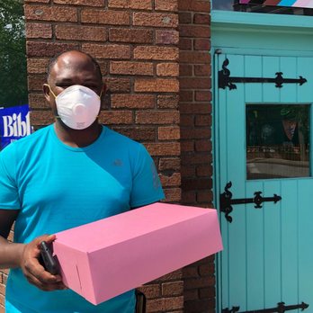Brewnuts - Cute hubby at the cute front door! - Donuts Near Me - Cleveland, Ohio