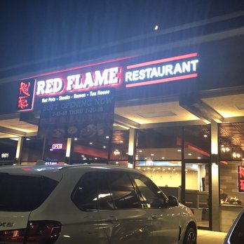 Red Flame - Restaurant sign at night - Hot Pot Near Me - Westminster, California Red Flame - Restaurant sign at night - Hot Pot Near Me - Westminster, California