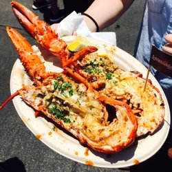 Smorgasburg Santa Monica - What a gorgeous plate. Took a pic of someone else's joy. Couldn't deal with the line plus allergic to shellfish. Living vicariously. Sad..