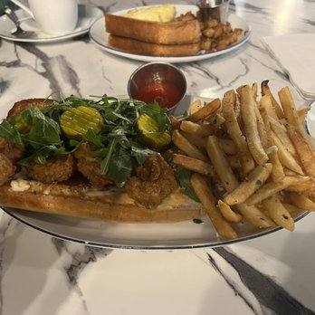 Breakfast At Barneys - The rich boy...fried lobster, fried shrimp and fries - Breakfast & Brunch Near Me - Atlanta, Georgia