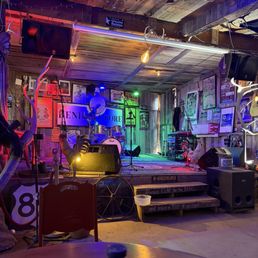 Stage for live music & open mic
