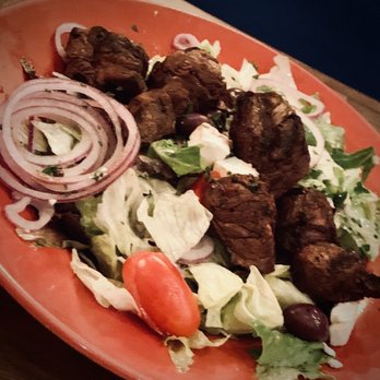 Black Water Grill - Greek salad with steak tips. - American Near Me - Salem, New Hampshire Black Water Grill - Greek salad with steak tips. - American Near Me - Salem, New Hampshire