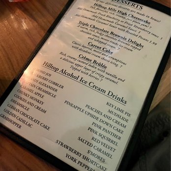 The Hilltop - Dessert menu - American Near Me - Cross Plains, Wisconsin The Hilltop - Dessert menu - American Near Me - Cross Plains, Wisconsin