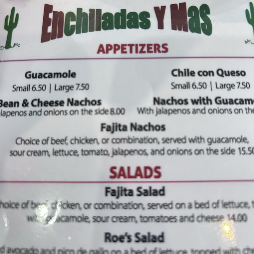 Enchiladas Y Mas - Menu - Salad Near Me - Austin, Texas Enchiladas Y Mas - Menu - Salad Near Me - Austin, Texas