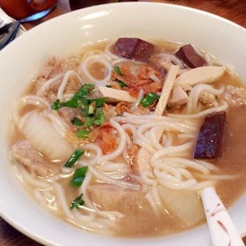 Hug Esan - Pork udon noodle soup aka KOW Peak Sen . $10 here - everywhere else in the country it prob goes for $6 a bowl. 50c a bowl in Thailand lol - Thai Near Me - Elmhurst, New York Hug Esan - Pork udon noodle soup aka KOW Peak Sen . $10 here - everywhere else in the country it prob goes for $6 a bowl. 50c a bowl in Thailand lol - Thai Near Me - Elmhurst, New York