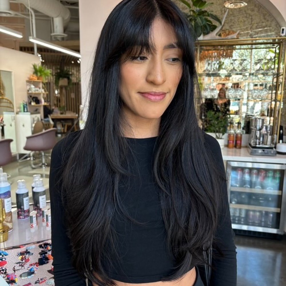 Salon Drew - Long layers and wispy bangs for the cut today :) - Hair Salons Near Me - Long Beach, California Salon Drew - Long layers and wispy bangs for the cut today :) - Hair Salons Near Me - Long Beach, California