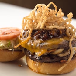 Mulligan's Restaurant & Lounge - Bacon Marm burger is juicy, tasty and definitely filling!