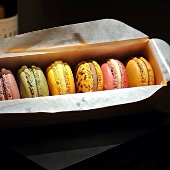 Pierre Hermé - My lovely box of macarons (Praliné, Cassis, Huile d'Olive, Céleste, Mogador, Ispahan, and Salted Caramel) - Chocolatiers & Shops Near Me - Paris, 75 Pierre Hermé - My lovely box of macarons (Praliné, Cassis, Huile d'Olive, Céleste, Mogador, Ispahan, and Salted Caramel) - Chocolatiers & Shops Near Me - Paris, 75