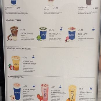 LeTAO - Menu - Themed Cafes Near Me - Bellevue, Washington