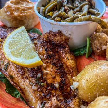 Frying Pan - Unicorn fish meal - Seafood Near Me - Southport, North Carolina