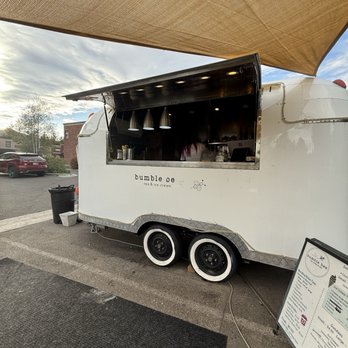 Bumble Bee Tea & Ice Cream - Bumble Bee trailer with seating and canopy. - Bubble Tea Near Me - Bellevue, Idaho Bumble Bee Tea & Ice Cream - Bumble Bee trailer with seating and canopy. - Bubble Tea Near Me - Bellevue, Idaho