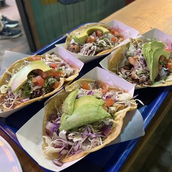 La Ola Seafood - Mar Y Tierra and La Ola tacos. STUFFED! - Seafood Near Me - San Diego, California
