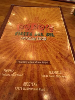Menu photo 1 Popo's Fiesta Del Sol Goodyear, AZ