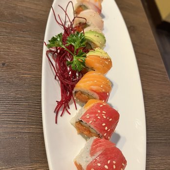 The Connection Thai sushi - 20. Rainbow Roll on Spicy Tuna Special - Thai Near Me - Henderson, Nevada The Connection Thai sushi - 20. Rainbow Roll on Spicy Tuna Special - Thai Near Me - Henderson, Nevada