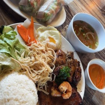 Pho Hoan Pasteur Gardena - 46. Five-Entrees Rice Dish  32. Spring Roll Shrimp, Pork, Lettuce, Rice Vermicelli 71. Thai Milk Tea - Vietnamese Near Me - Gardena, California
