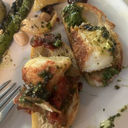 Fish on bread