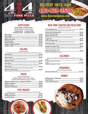 Menu photo 6 414 Pub & Pizza - Tempe Tempe, AZ Menu photo 6 414 Pub & Pizza - Tempe Tempe, AZ