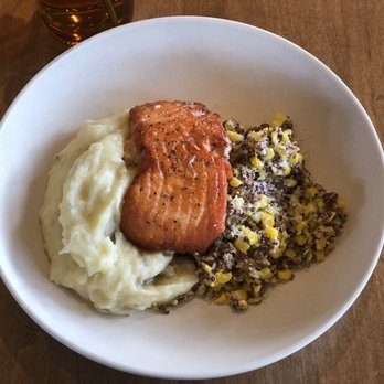Flower Child - Sweet Corn & Quinoa Salmon Smashed Organic Potato - Salad Near Me - Addison, Texas Flower Child - Sweet Corn & Quinoa Salmon Smashed Organic Potato - Salad Near Me - Addison, Texas