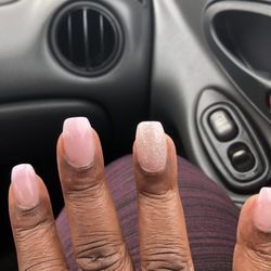 Victoria's Nails and Spa - Gel nails with pink acrylic