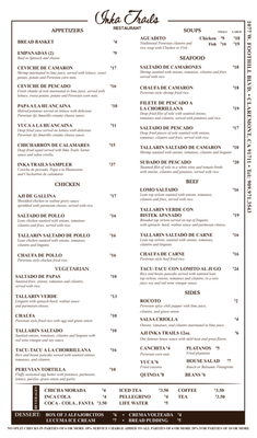 Menu photo 4 Inka Trails Claremont, CA