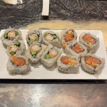 Morimoto - shrimp tempura and spicy salmon roll - Japanese Near Me - Las Vegas, Nevada