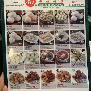 Myungin Dumplings - Menu! - Korean Near Me - Northridge, California
