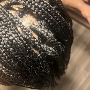 Hawish Braiding And Weaving - Pulled hair to front very stiff. Did not lay flat. I had to apply very hot water myself to relax the braids in the middle of the braids. - Hair Salons Near Me - Alexandria, Virginia Hawish Braiding And Weaving - Pulled hair to front very stiff. Did not lay flat. I had to apply very hot water myself to relax the braids in the middle of the braids. - Hair Salons Near Me - Alexandria, Virginia