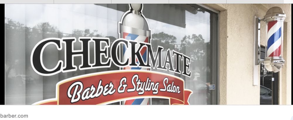 Checkmate Barber & Styling Salon Logo