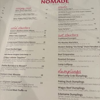 Nomade - Menú - Cocktail Bars Near Me - Boca Raton, Florida