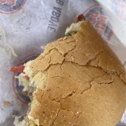 Flaky bread. I always find it unappetizing. Didn't affect taste. But just not aesthetic lol Flaky bread. I always find it unappetizing. Didn't affect taste. But just not aesthetic lol