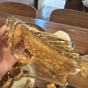 Me’Khun Delicacies - Pic showing the fish bone fried to perfection - Thai Near Me - Katy, Texas Me’Khun Delicacies - Pic showing the fish bone fried to perfection - Thai Near Me - Katy, Texas