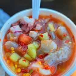 Mariscos Frescos Estilo Mazatlán - Aguachile to go!!! It's always soooo good!!!