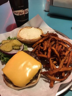 Photo of Burger Joint - San Francisco, CA, US. Regular fries sweet potato fries tbh