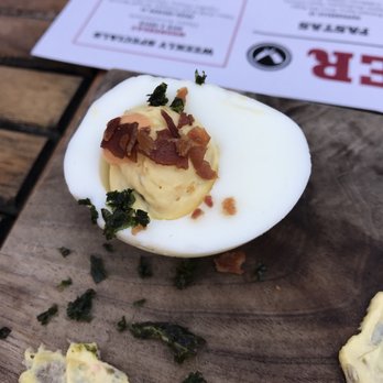 Chop Shop - Deviled eggs!! You get 4 pieces - Bars Near Me - Chicago, Illinois Chop Shop - Deviled eggs!! You get 4 pieces - Bars Near Me - Chicago, Illinois