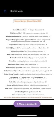 Menu photo 2 Copper Canyon Atlantic Highlands, NJ