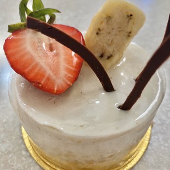 Tiny Pyramid - Banana Haupia, very subtle banana flavor - Cafes Near Me - Honolulu, Hawaii