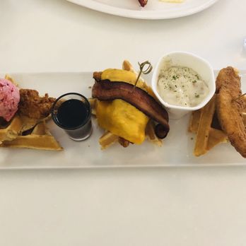 Omelet Bar - Chicken and waffles three different ways. It was amazing. - Breakfast & Brunch Near Me - Orlando, Florida