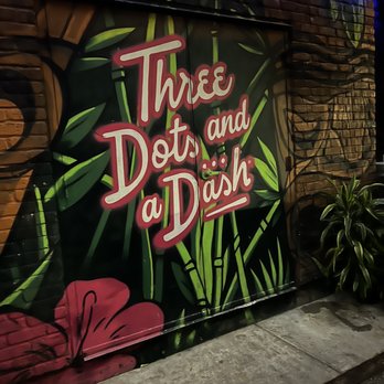 Three Dots and A Dash - Mural in the alley near the entrance - Asian Fusion Near Me - Chicago, Illinois Three Dots and A Dash - Mural in the alley near the entrance - Asian Fusion Near Me - Chicago, Illinois