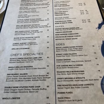 The Royce Wood-Fired Steakhouse - Main menu - Steakhouses Near Me - Pasadena, California The Royce Wood-Fired Steakhouse - Main menu - Steakhouses Near Me - Pasadena, California
