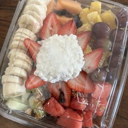 Mangolicious Fresh And Healthy - $15+ for this size LARGE fruit salad and I only got 1 scoop of cottage cheese. Seriously, this is BS.