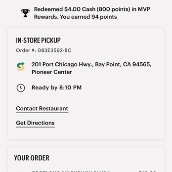Subway - its been a min - Sandwiches Near Me - Bay Point, California