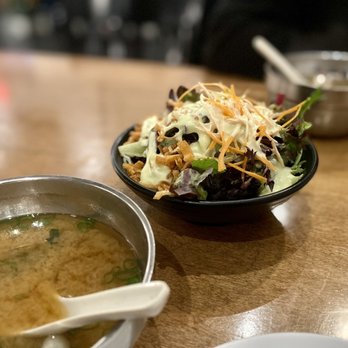 Kuma - Miso soup. = $2 House salad. = $5 - Japanese Near Me - Monterey, California Kuma - Miso soup. = $2 House salad. = $5 - Japanese Near Me - Monterey, California