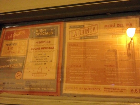 Menu photo 3 La Gringa Madrid, M Menu photo 3 La Gringa Madrid, M